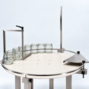 FMZ Drehteller 80 cm – Automatisierte Glaspositionierung für professionelle Honigabfüllung